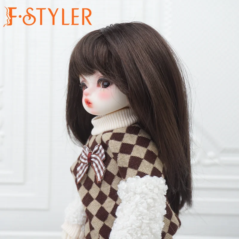 FStyler Doll Wig Long Straight Style BJD Doll Soft Synthetic-Mohair Various Colors Hair Accessories Customization1/3 1/4