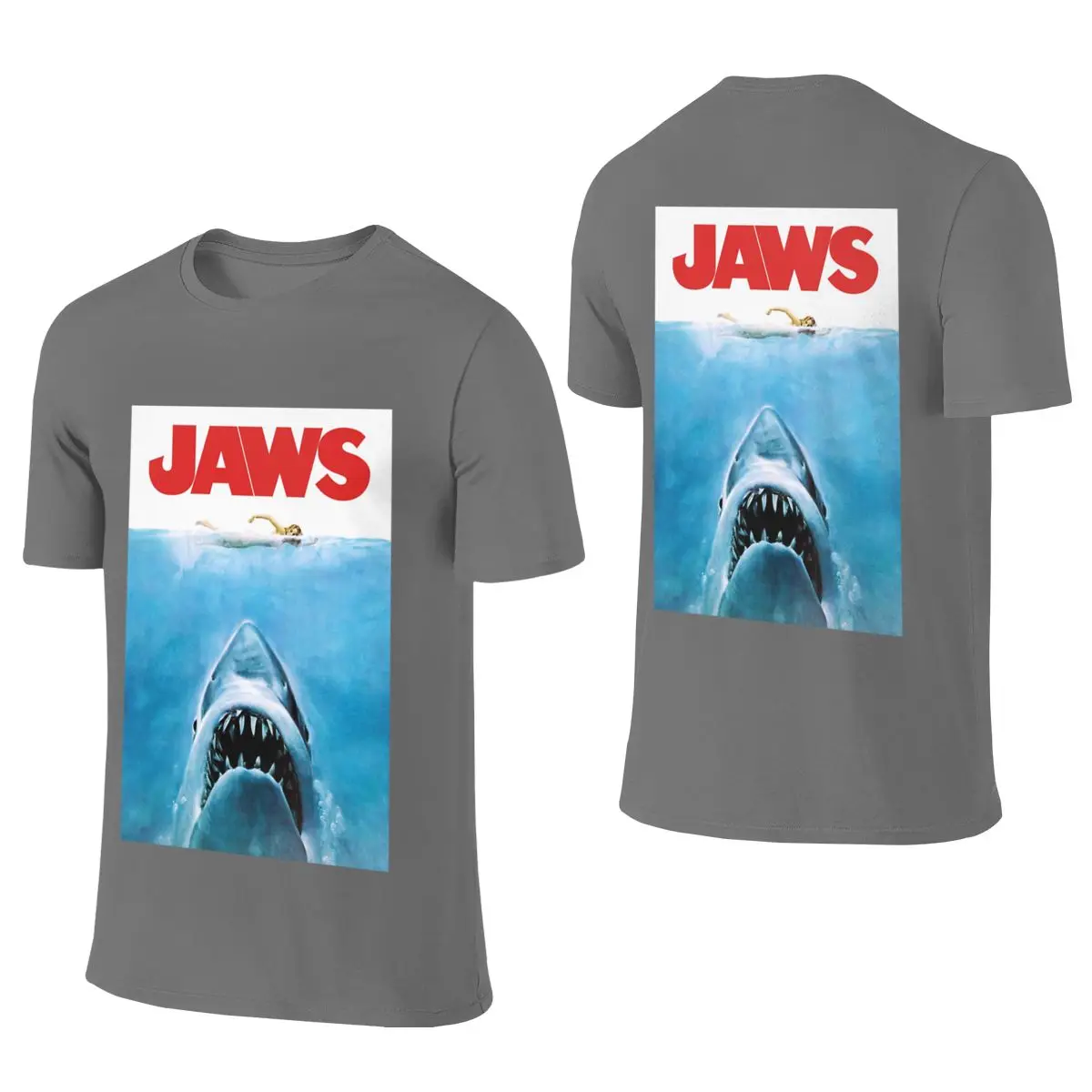 Jaws Flattering For All Body Types Reversible T-shirt Daily Lazy Anti-Static Tee