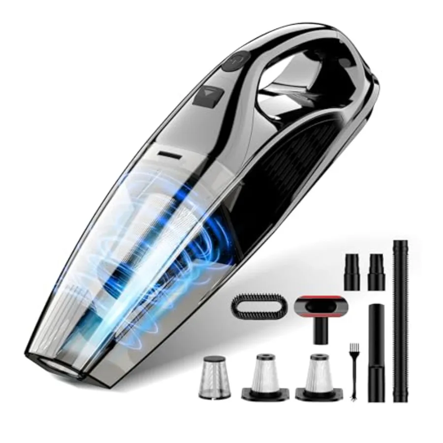 Handheld Vacuum Cordless Rechargeable Portable Car Vacuum 7500Pa Powerful Suction Mini Hand Held Vacuum 670ML Cup Lightweight S