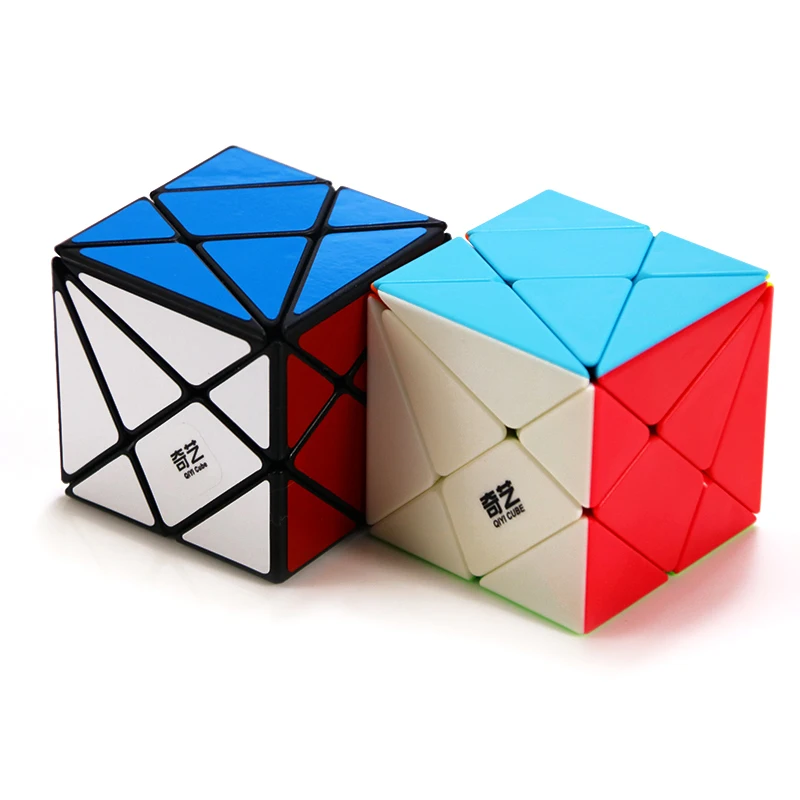 Qiyi Axis Magic Cube Veranderen Onregelmatig Jinggang Professionele Puzzel Speed Cube Met Frosted Sticker 3X3X3 Stickerloze body Cube