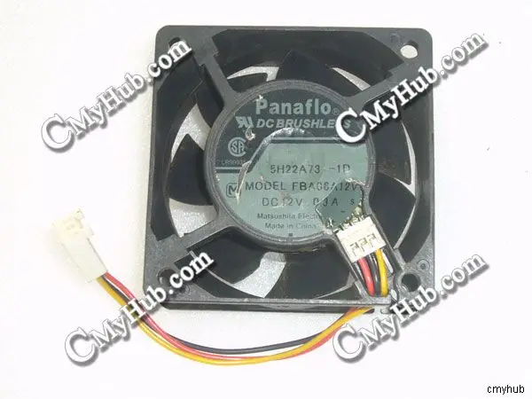 For Panaflo 5H22A73 1D FBA06A12V DC12V 0.3A 6025 6CM 60mm 60x60x25mm 3pin Cooiing Fan 5H22A73 1D S FBA06A12V