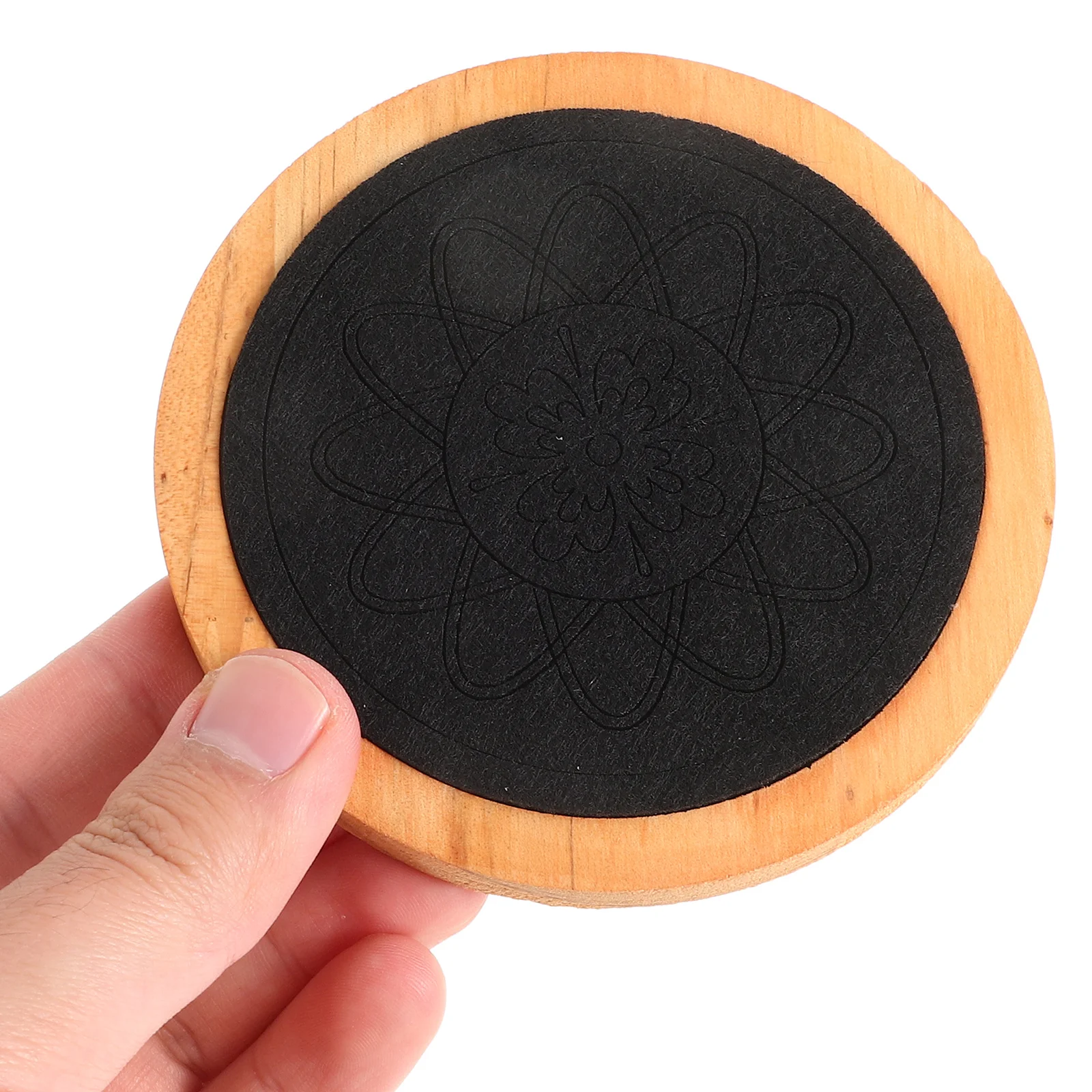 Round Wooden Coaster Absorbent Anti- Mat for Drinks Coffee Table Protection Absorbent Coasters for Drinks