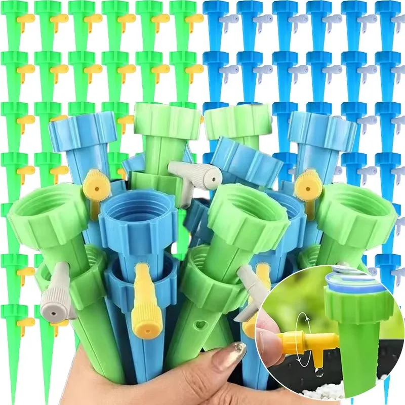 6/12/18/24/30pcs Auto Drip Irrigation Watering Device Self-Watering Dripper Kits Garden Household Flower Automatic Waterer Tool