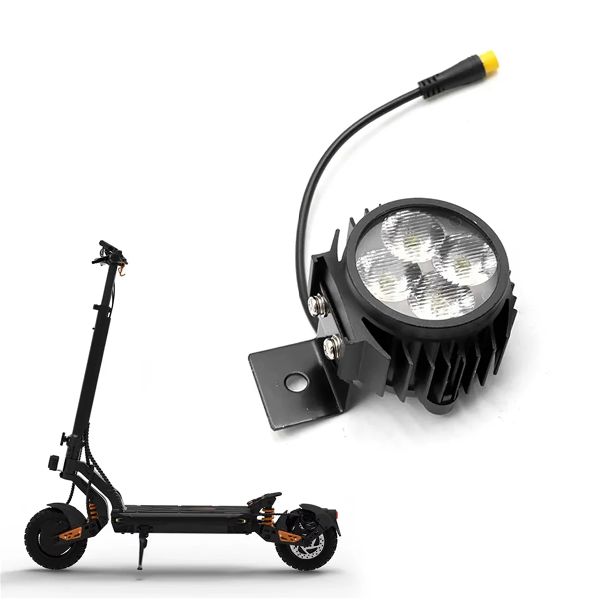 الجودة! ل Kugoo Kukirin G2 MAX G2 PRO العلوي سكوتر كهربائي المقود مصباح رئيس الجبهة مصباح ليد استبدال أجزاء