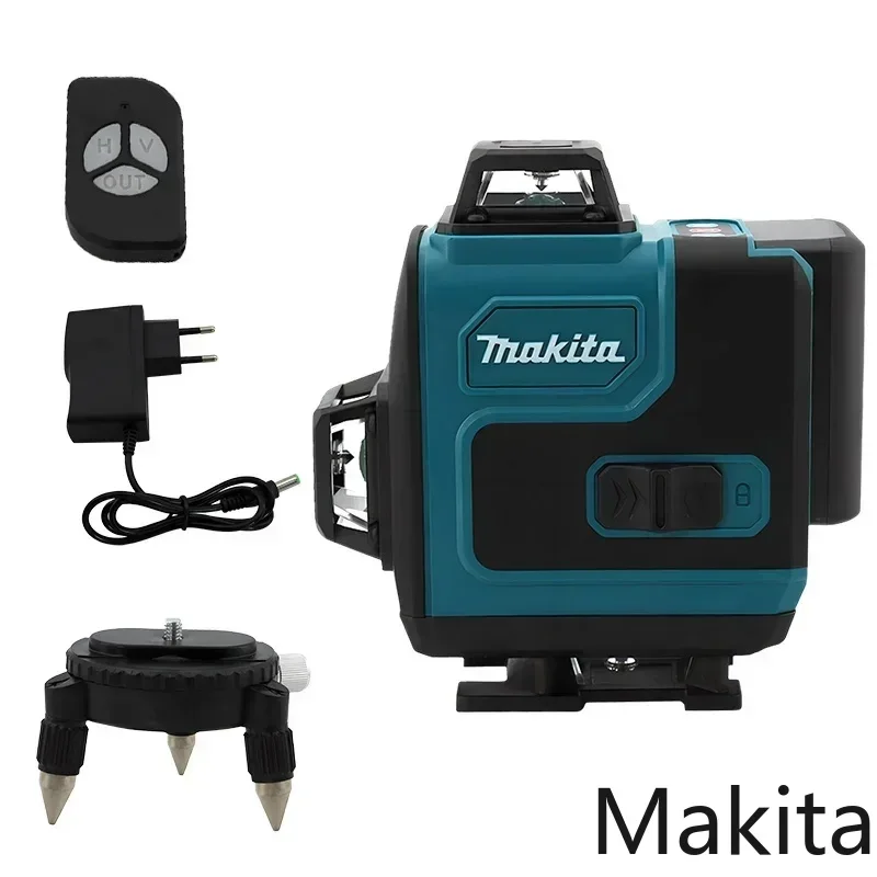 Makita 16-Line Laser Level Green Line Self-Leveling 360 Vertical Cross Super Powerful Green Beam High-precision Portable