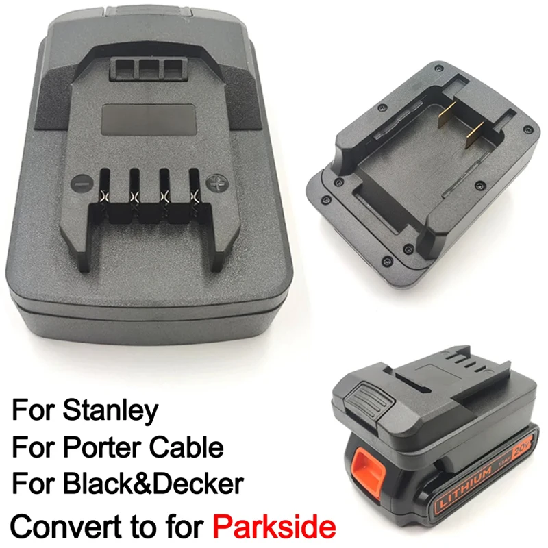 Battery Adapter Converter for Black Decker/Porter Cable/Stanley 18/20V Li-ion Battery to for Parkside 20V Cordless Power Tools