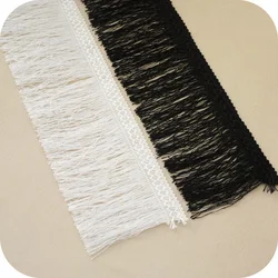 1M White Black Polyester Tassel Lace Trims Fabric DIY Sewing Handmade Accessories Decoration Material Cord DIY Craft 10cm Wide