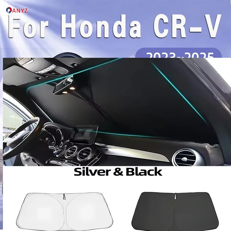 

For Honda CR-V 2023 2024 2025 Foldable Car Sun Visor Front Windshield Sunshade Heat Insulation Summer Cooling Auto Accessories