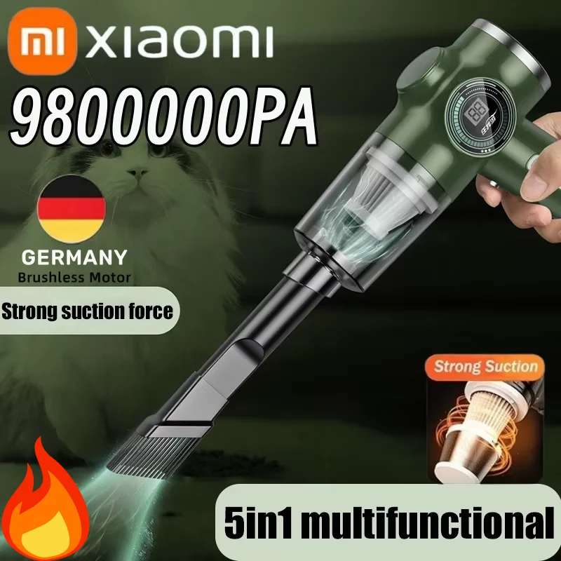 ξAO 9800000 PA Wireless Automobil Handstaubsauger Nass Trocken Dual-Use High Power Elektrogerät Reiniger Auto nach Hause