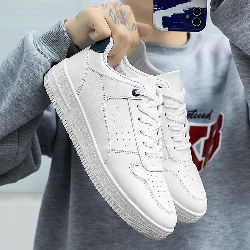 Modieuze Heren Casual Schoenen Heren Sportschoenen 2023 Nieuwe Zomer Low-Top Board Schoenen Wit Ademend Platform Sneakers Voor Heren