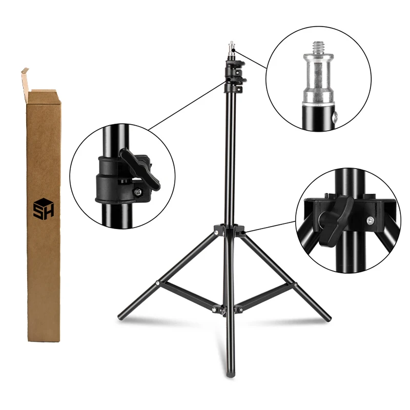 SH Brand 200CM Light Stand Tripod With 1/4 Screw Head For Photo Studio Video Flash Umbrellas Reflector Lighting Photography