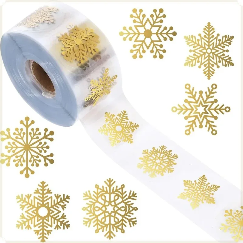 Merry Christmas Stickers 1-Inch Round Transparent Holiday Stickers for Wedding and Party Cards