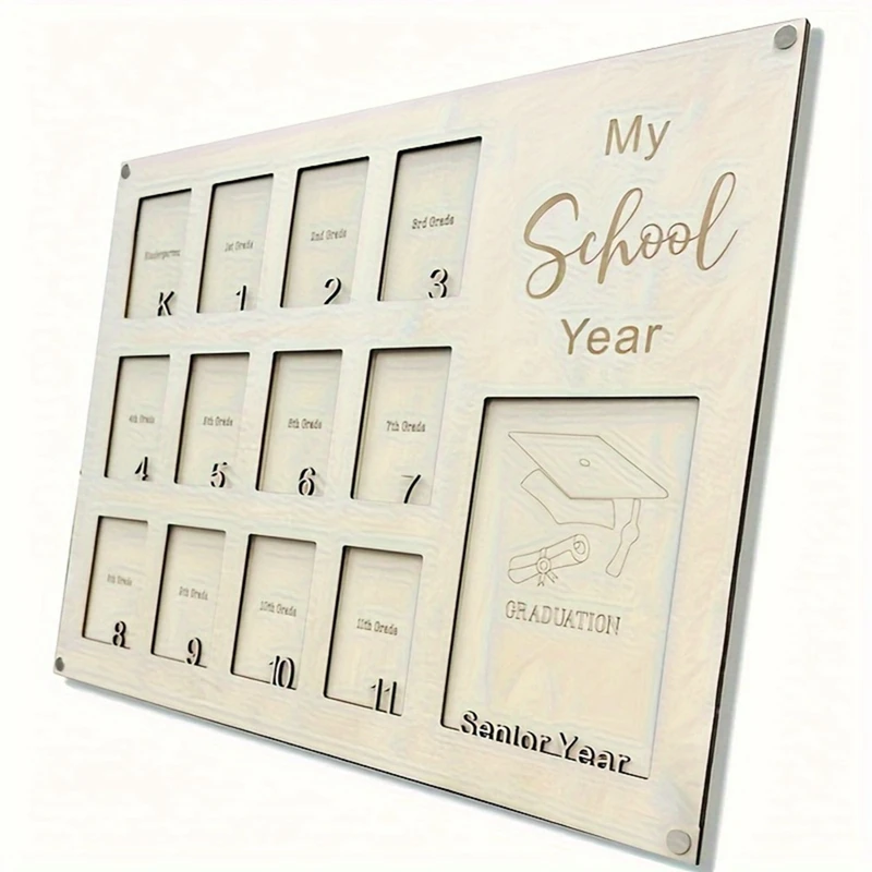 1pc School Years Photo Frame, Graduation School Picture Frame, Back to School Gift, Kindergarten to Senior 12 Grade-A13G