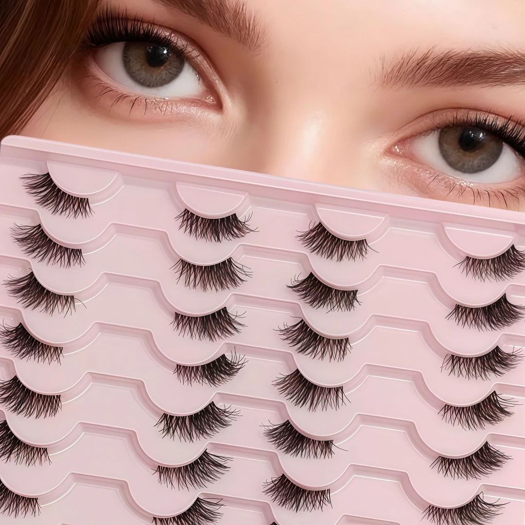 20 Pairs Foxy False Eyelashes Multi Layer Dense Lashes For Daily Stage Halloween Holiday Occasions