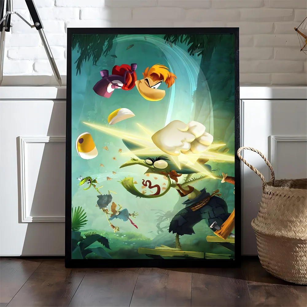 Rayman Legends ملصق ورق أبيض مقاوم للماء ملصق ورقي مقهى بار لوحة جدارية فنية جمالية