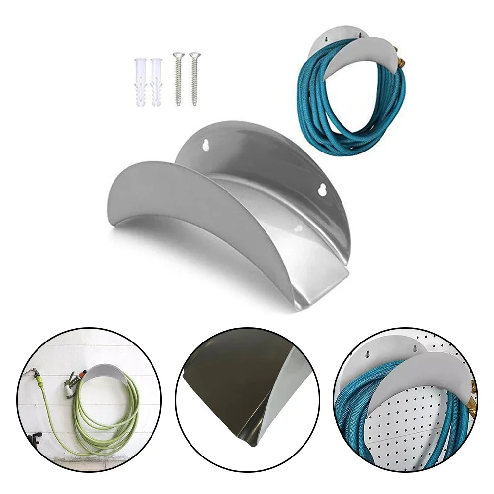 Yard Or Garage Design Hanger Monitor Outdoor Elements Fitment Metal Number Of Pieces Pack Sliver Water Hose Holder