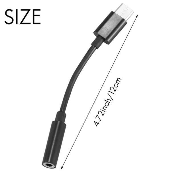 USB C to 3.5mm Headphone/Earphone Jack Cable Adapter,Type C 3.1 Male Port to 3.5 mm Female Stereo Audio Headphone Aux Connector