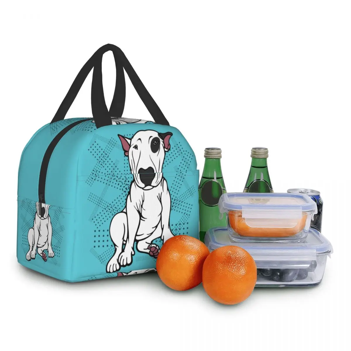 English Bull Terrier Insulated Lunch Bag for School Office Pet DOg Waterproof Cooler Thermal Bento Box Women Children Lunch Box