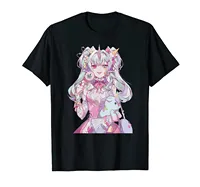 Yume Kawaii Anime Girl Aesthetic Pastel Grunge  Pastel Goth T-Shirt Men Cotton Tshirt Tees Tops Anime Harajukkuu Streetweaarr