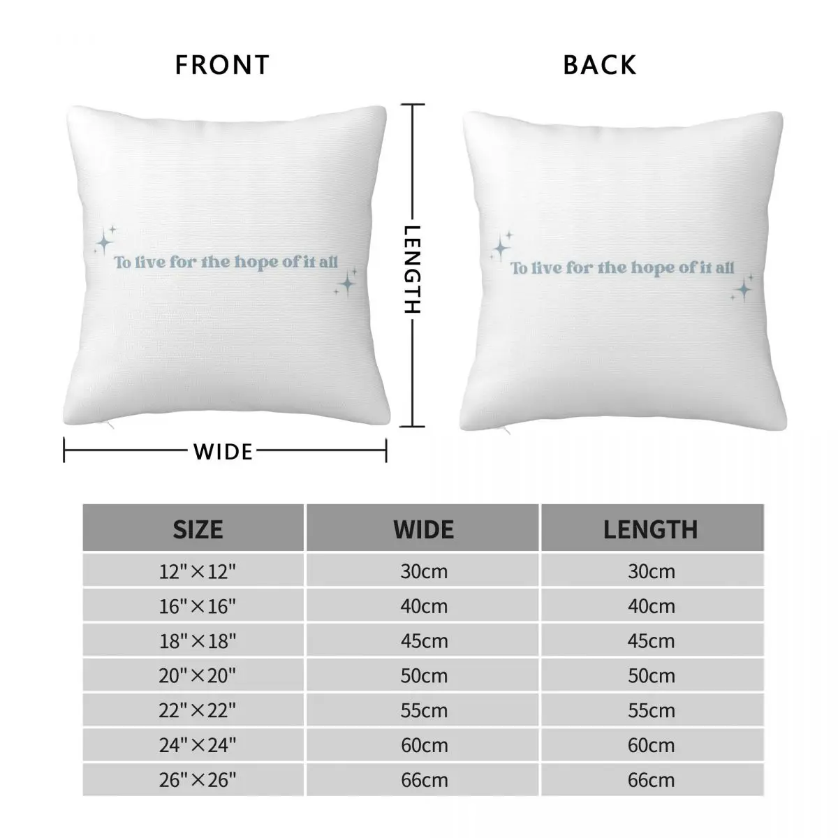 August To Live For The Hope Of It All Pillowcase Polyester Linen Velvet Creative Zip Decorative Room Cushion Cover