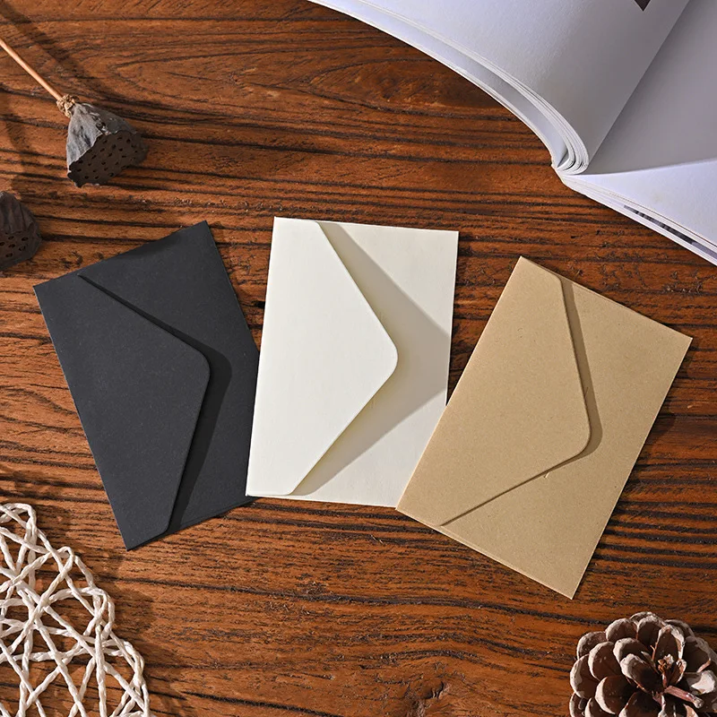 50 buste da 10,5x7 cm per matrimonio buste di carta Kraft di alta qualità da 120 g per invito per piccole imprese, forniture di cancelleria
