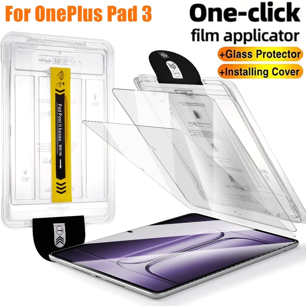Простая установка пленки из закаленного стекла для OnePlus Pad 3, 13,2 дюйма, устойчивый к царапинам, твердость 9H, удобные HD прозрачные защитные пленки для экрана