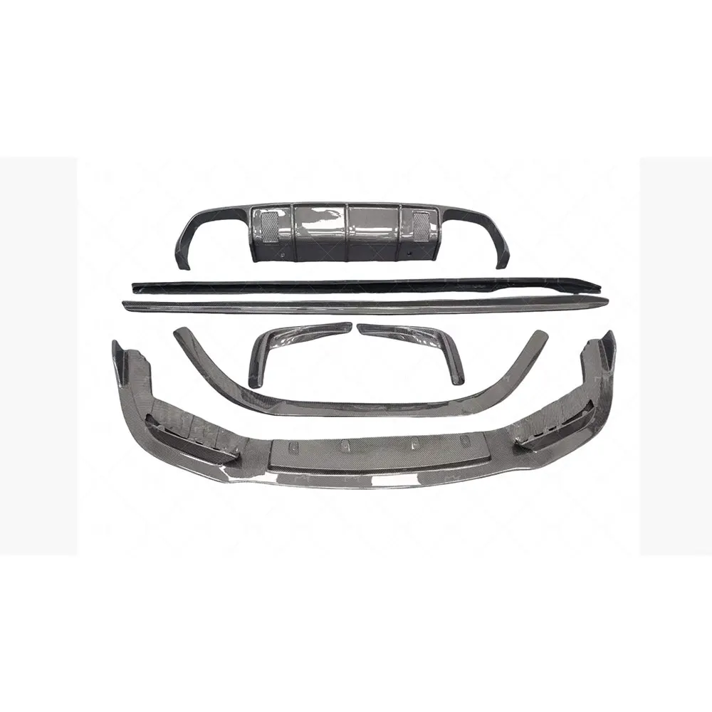 V Style Carbon Fiber Bodykit for BMW F91 F92 F93 M8 Front Bumper Chin Lip Splitter Rear Diffuser Side Extension Skirt