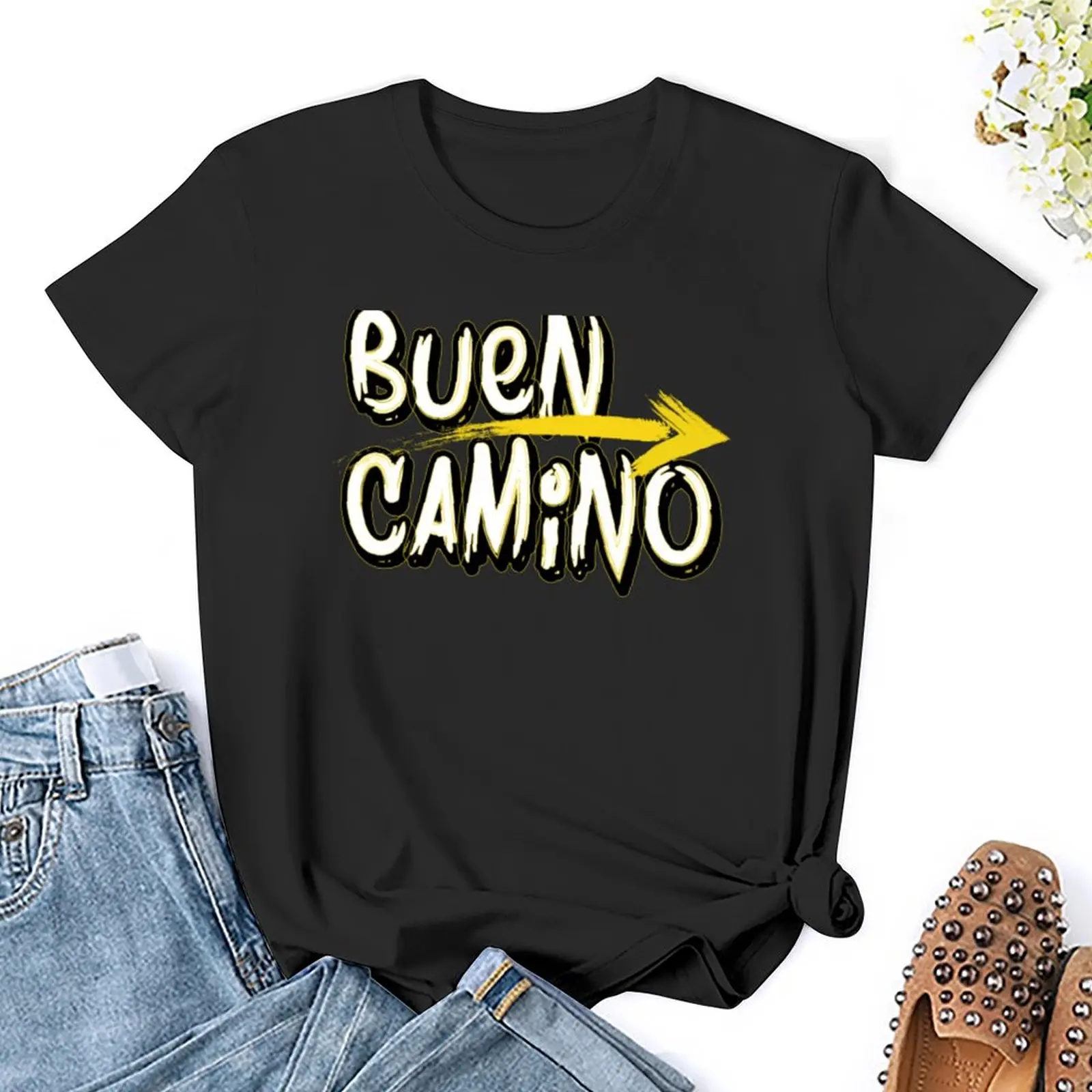 Buen Camino T-Shirt cute tops Aesthetic clothing summer clothes cute clothes t shirts for Womens