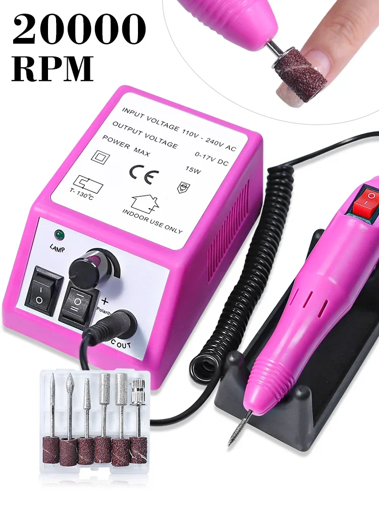 20000 rpm professionele nagelboormachine elektrische nagelvijl voor manicure nagels en teennagel manicure nail art pedicure vijlgereedschap