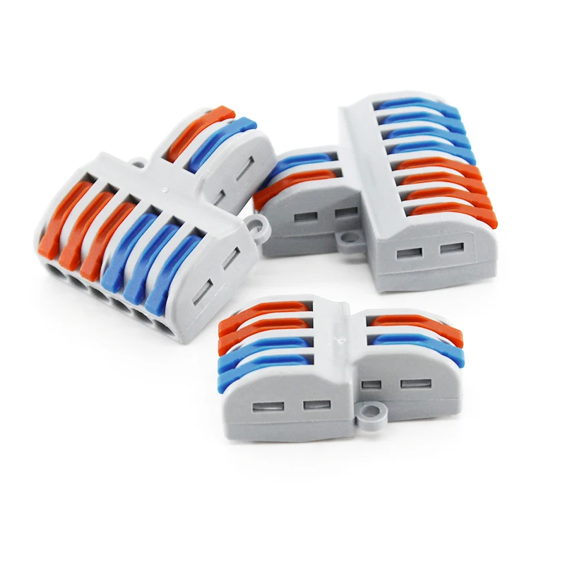 1PCS Fast Electrical Wires Connectors Universal Compact Splitter Lamp Wiring Cable Connector Push-in Conductor Terminal Block