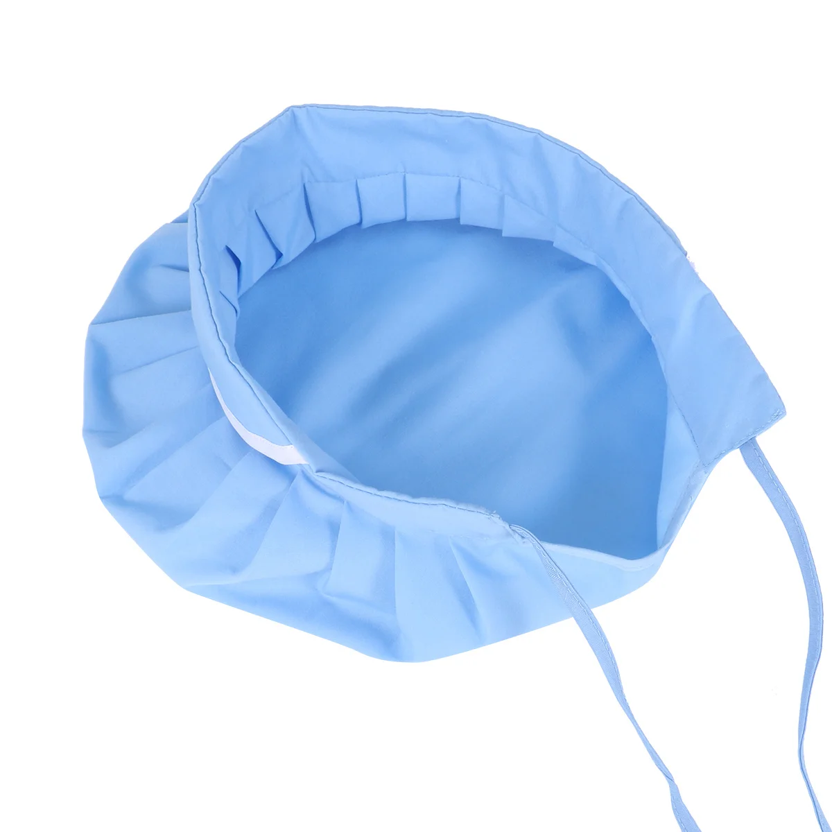 

1PC Adjustable Food Baking Smoke-proof Chef Hat Oil Proof Working Hat Lace-up Catering for Women Men Wearing (Light Blue)