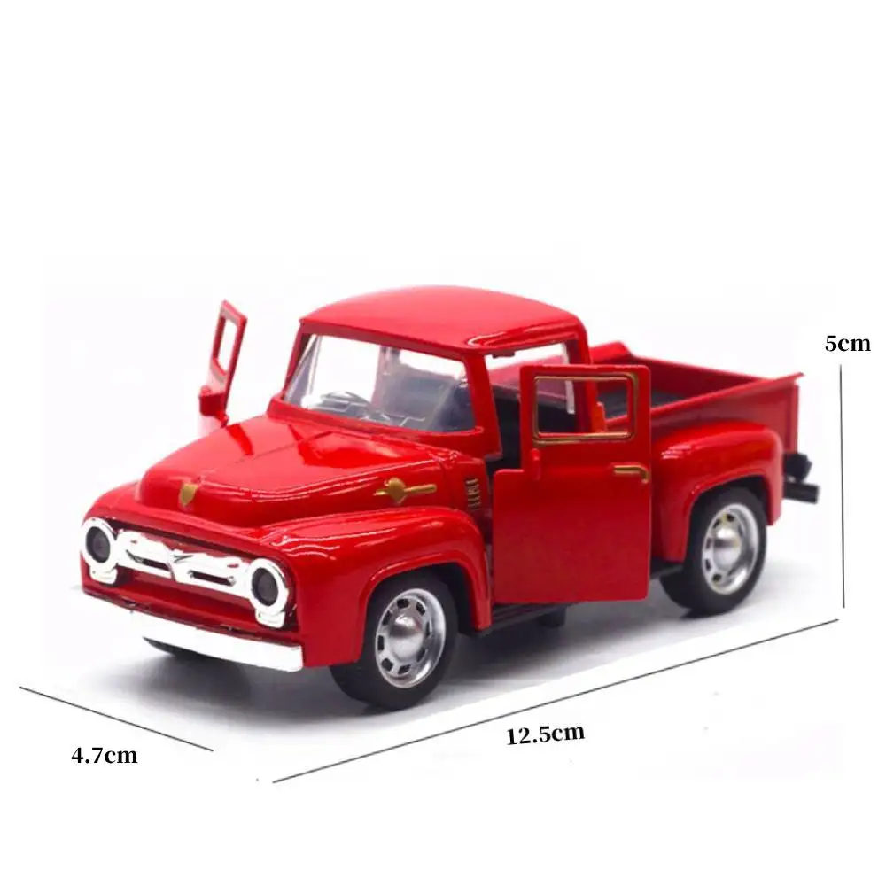 Klassisches Pickups-LKW-Automodell im Maßstab 1:32, zurückziehbar, Legierung, Druckguss und Spielzeug, Fahrzeugmodell, Jungen, Weihnachtsgeschenk, Spielzeugsammlung, Dekor
