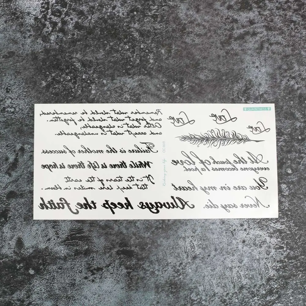 

Татуировки, съемные водонепроницаемые аксессуары для татуировок, наклейка с алфавитом, боди-арт, татуировка и боди-арт, татуировка, наклейка