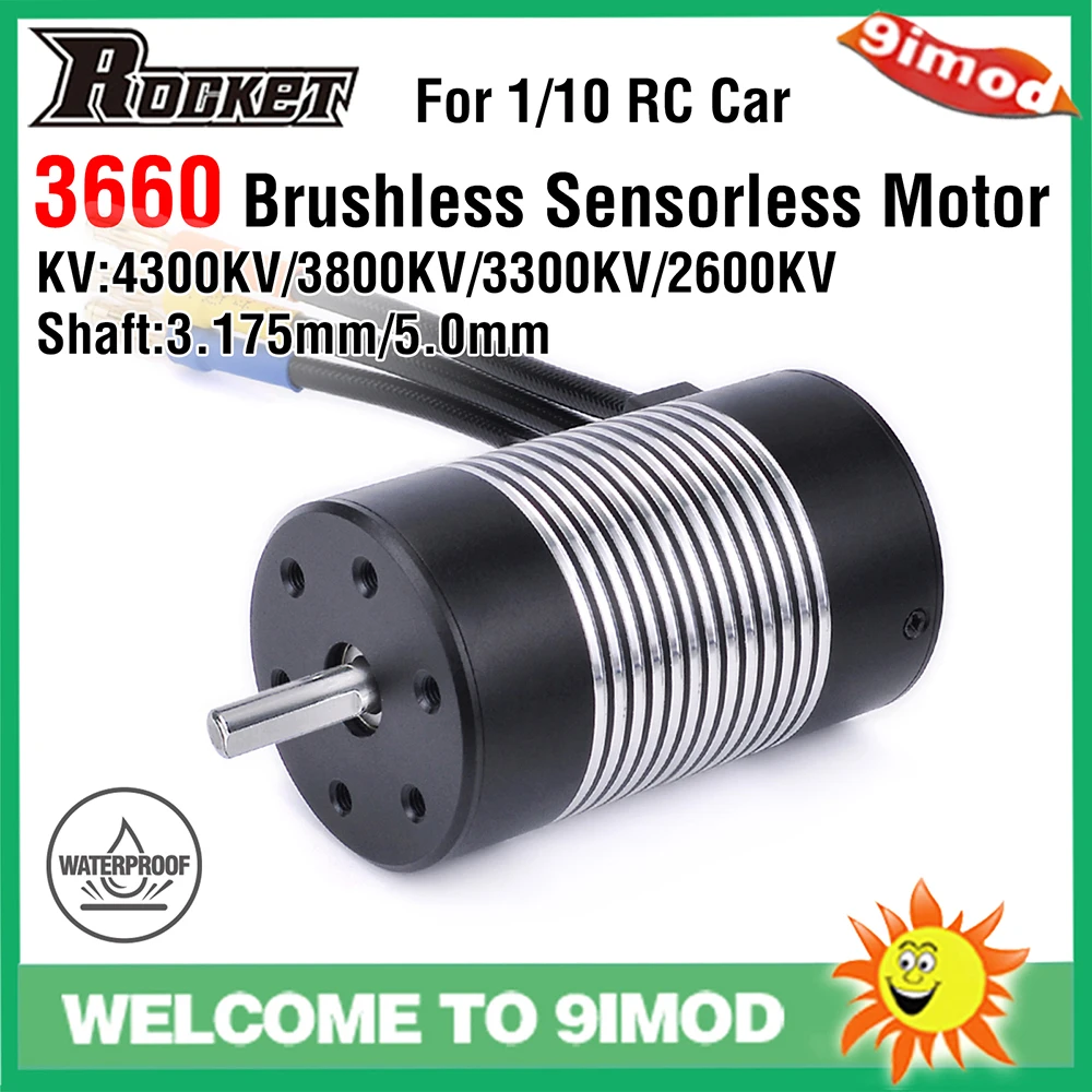 صاروخ 3660 مقاوم للماء بدون فرش محرك بدون مستشعر 4300KV 3800KV 3300KV 2600KV لسيارة 1/10 Tamiya GTR Traxxas HSP لكزس RC