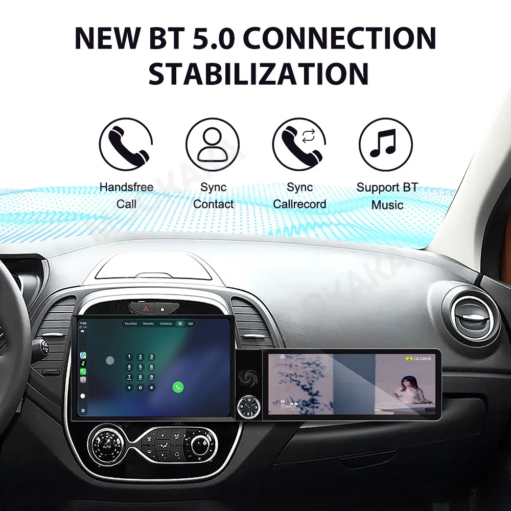 13.1+12.3 Inch Screen Car Radio For Renault Captur 2016-2018 Android GPS Navigation Multimedia Video Stereo Receiver Head Unit