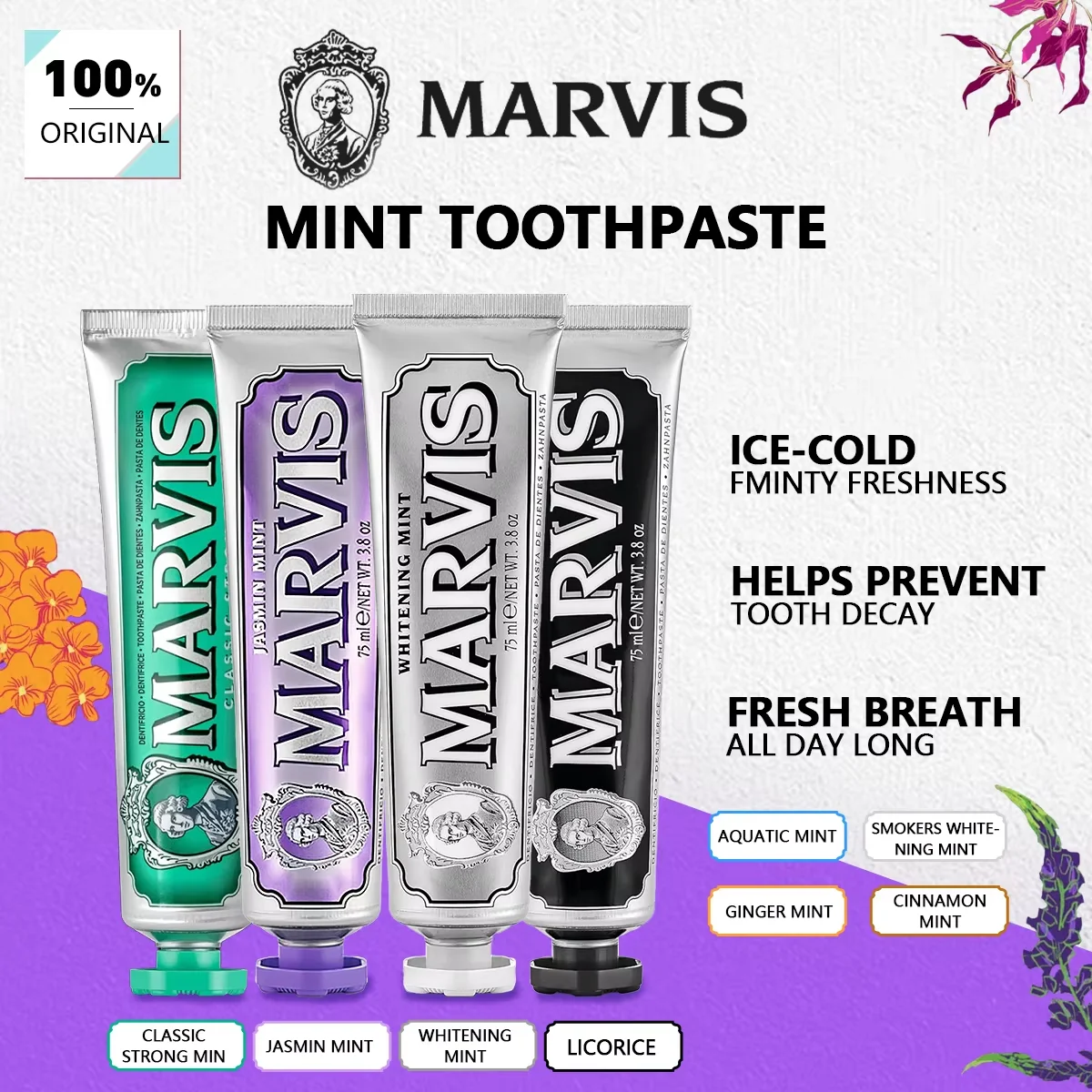 Marvis Toothpaste 85ml,Long-Lasting Freshness,Gentle Polishing,Daily Oral Care Essential,Gum-Friendly Formula,Vintage Aesthetic