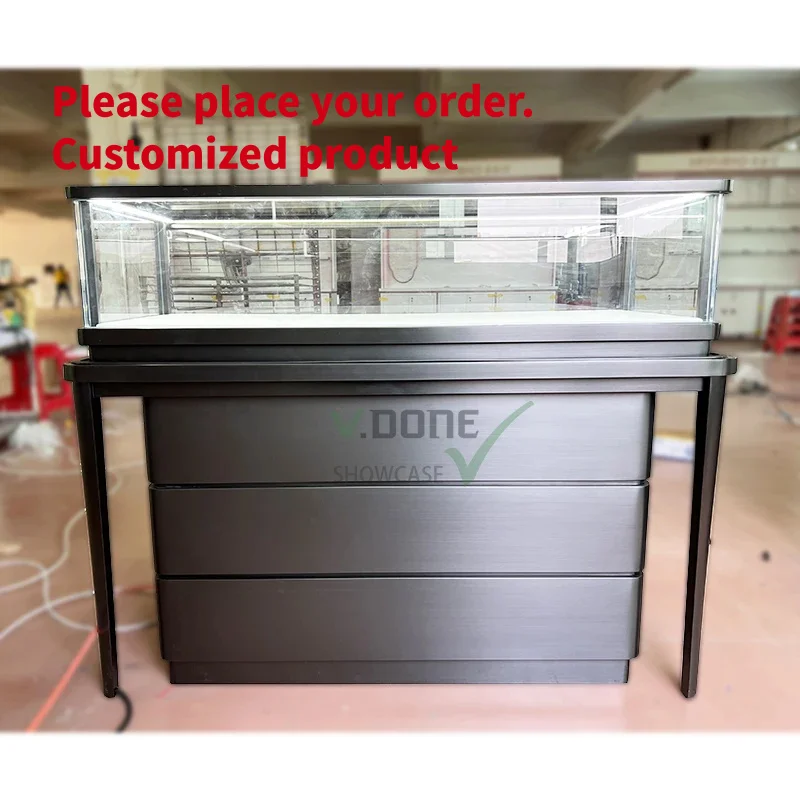 custom.Modern Whole Shop Jewelry Showcase Cabinet Customized Jewellery Display Counter Store Furniture Portable Jewelry