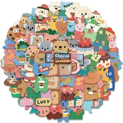100PCS Cute Bear Stickers Cartoon Account Material Phone Case Laptop Luggage Water Cup Waterproof Stickers