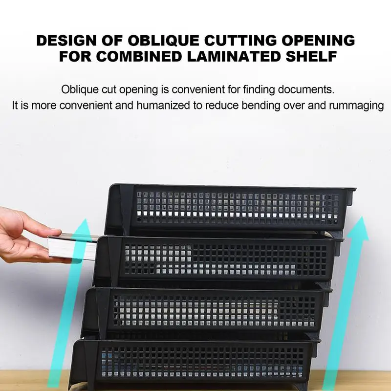 Desktop Organizer stapelbar File Rack Desktop Ordner Organizer Papiere Rack File Storage Tray Multifunktion aler File Organizer