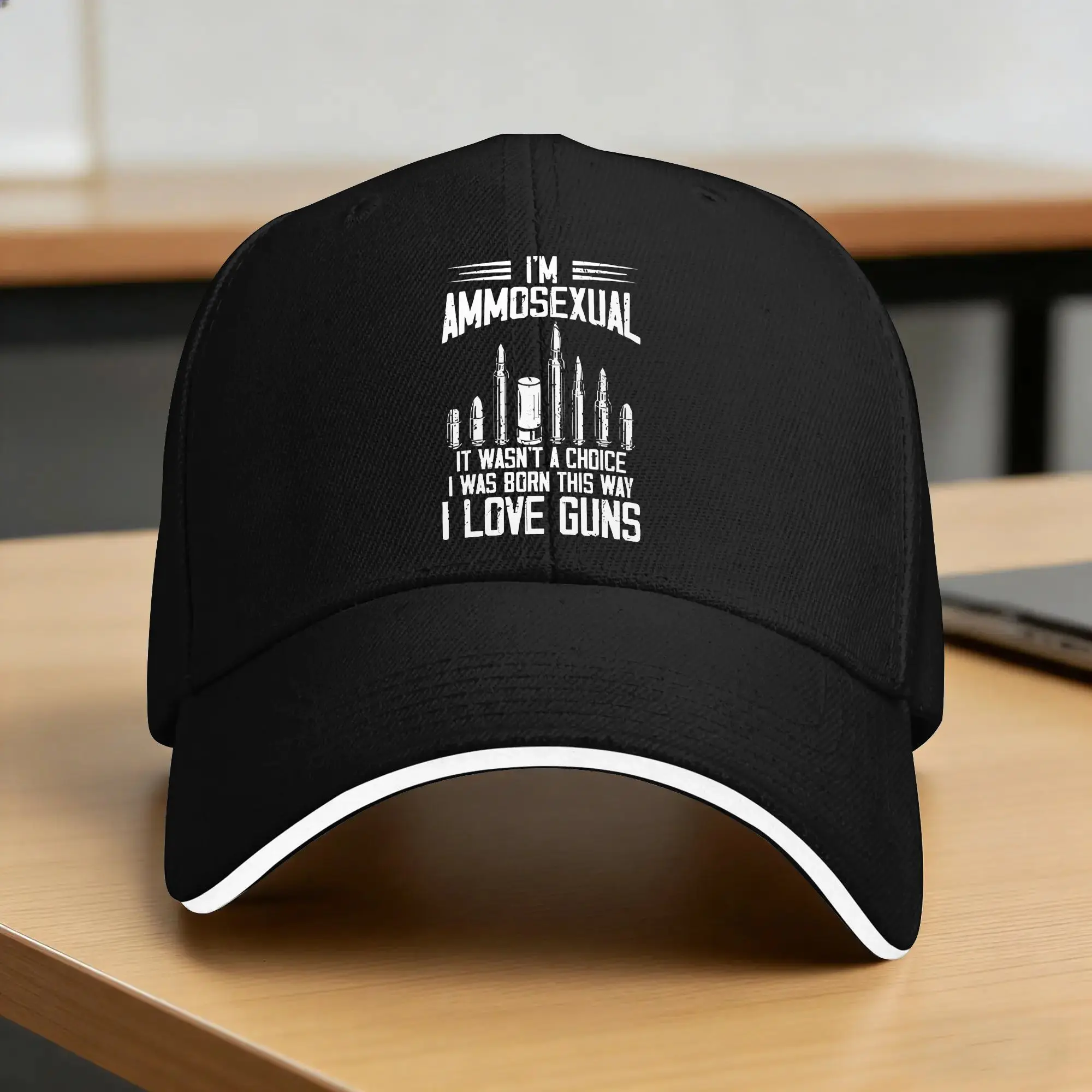 I'm Ammosexual Born This Way Love Guns Casual Baseball Cap  Outdoor Gym Hip Hop Hats Summer Men y2k Retro Snapback Cap
