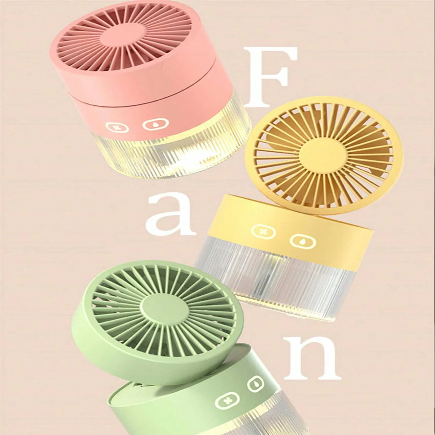 Mini Cooling Fan With Mist, Air Conditioning And Humidification  For Desktop, Office, Quiet And Portable Iptv subscriptions