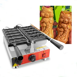 110V 220V Snack machines cat holding fish electric waffle maker mini waffle machine with CE Non Stick Cat Taiyaki Maker