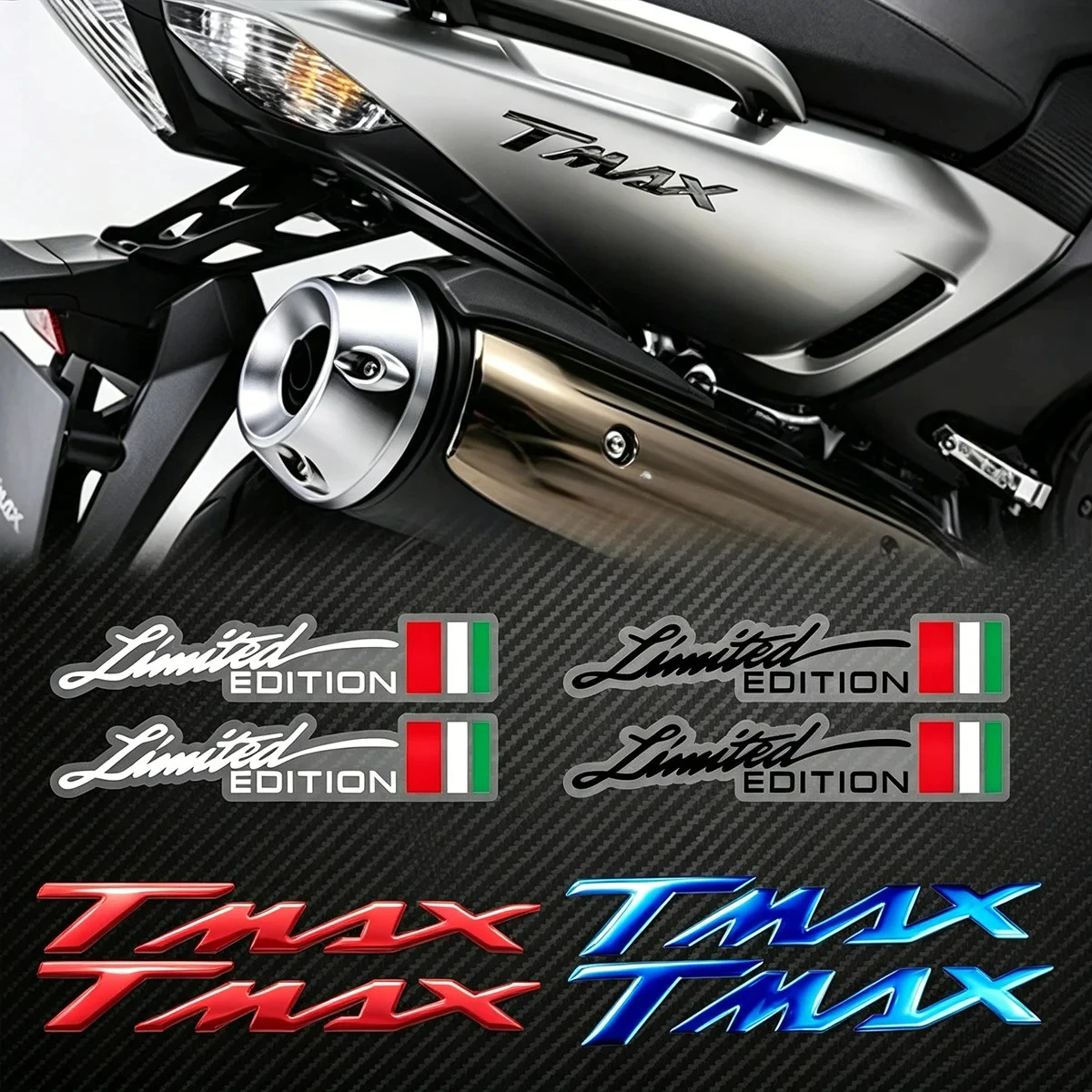 Motorcycle Scooter Helmet Stickers TMAX Front Emblem 3D Epoxy Resin Sticker Waterproof Accessories for TMAX 500 530 560 Tmax 530