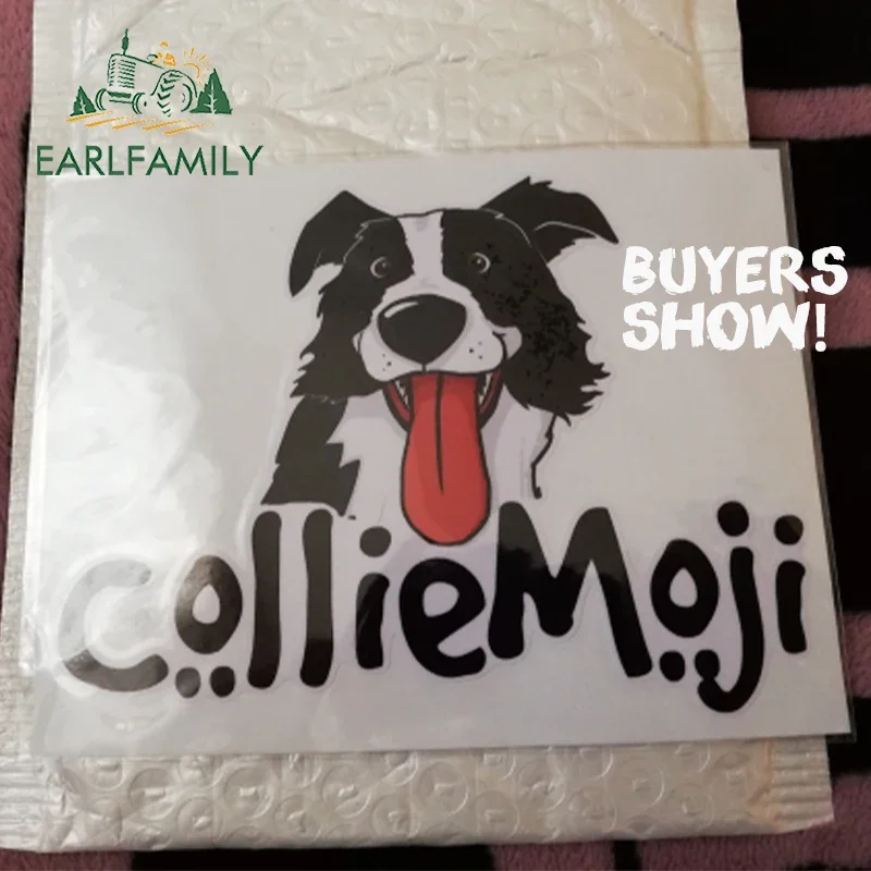 EARLFAMILY 13cm x 9.6cm For Border Collie Personality Car Stickers Bumper Decal Vinyl Material Trunk Decals For JDM SUV RV