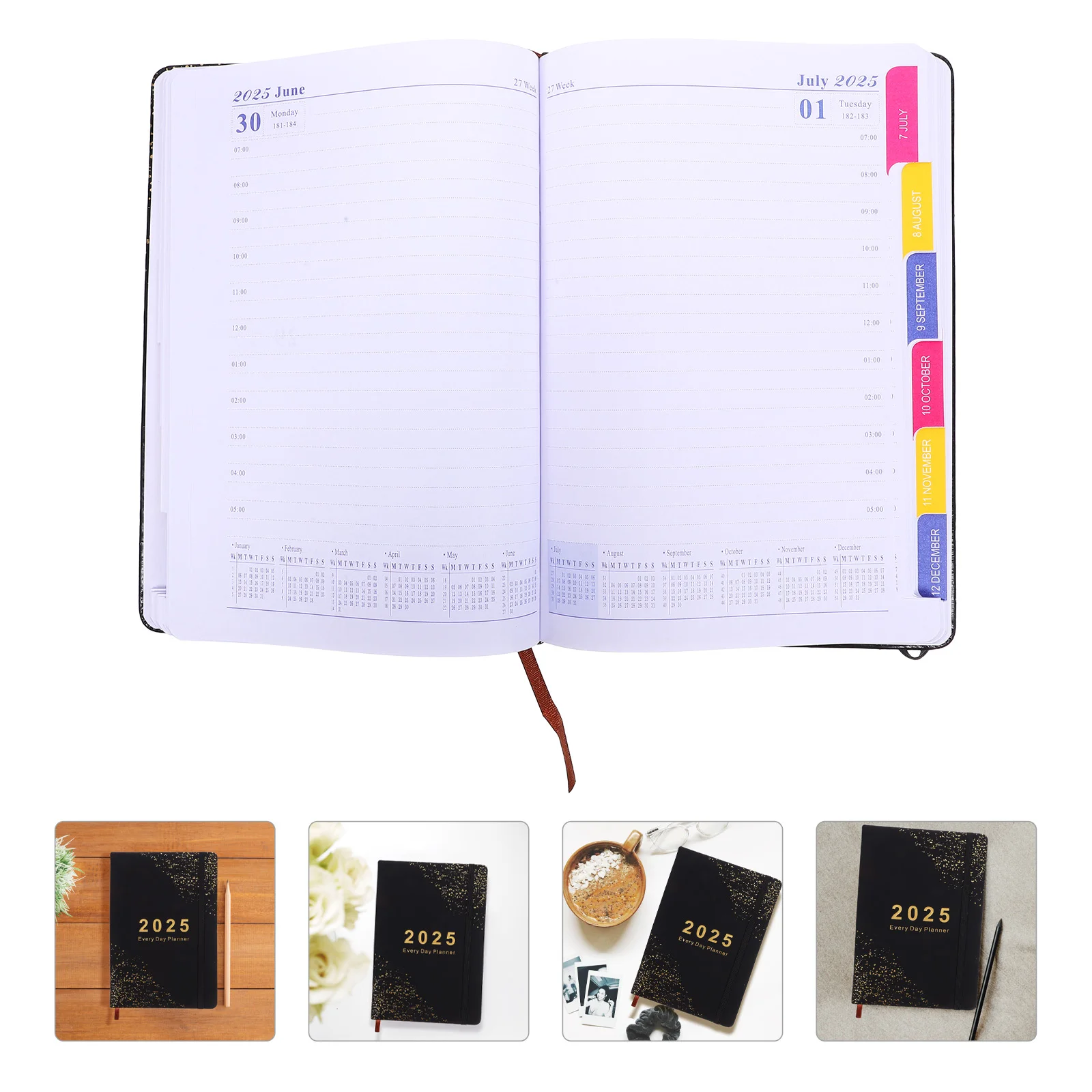 Imagem -02 - Caderno Inglês 365 Dias Planejador Diário Agenda Livro de Escrita o Caderno Bloco de Notas Agenda Planejador Papel de Planejamento de Negócios 2025