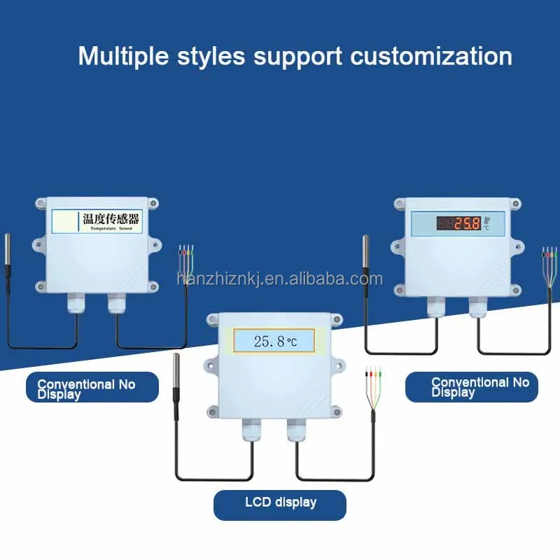 Greenhouse Vegetable Garden Moisture Resistant Temperature Sensor, High-Precision Industrial Grade Multiple Output Transmitter