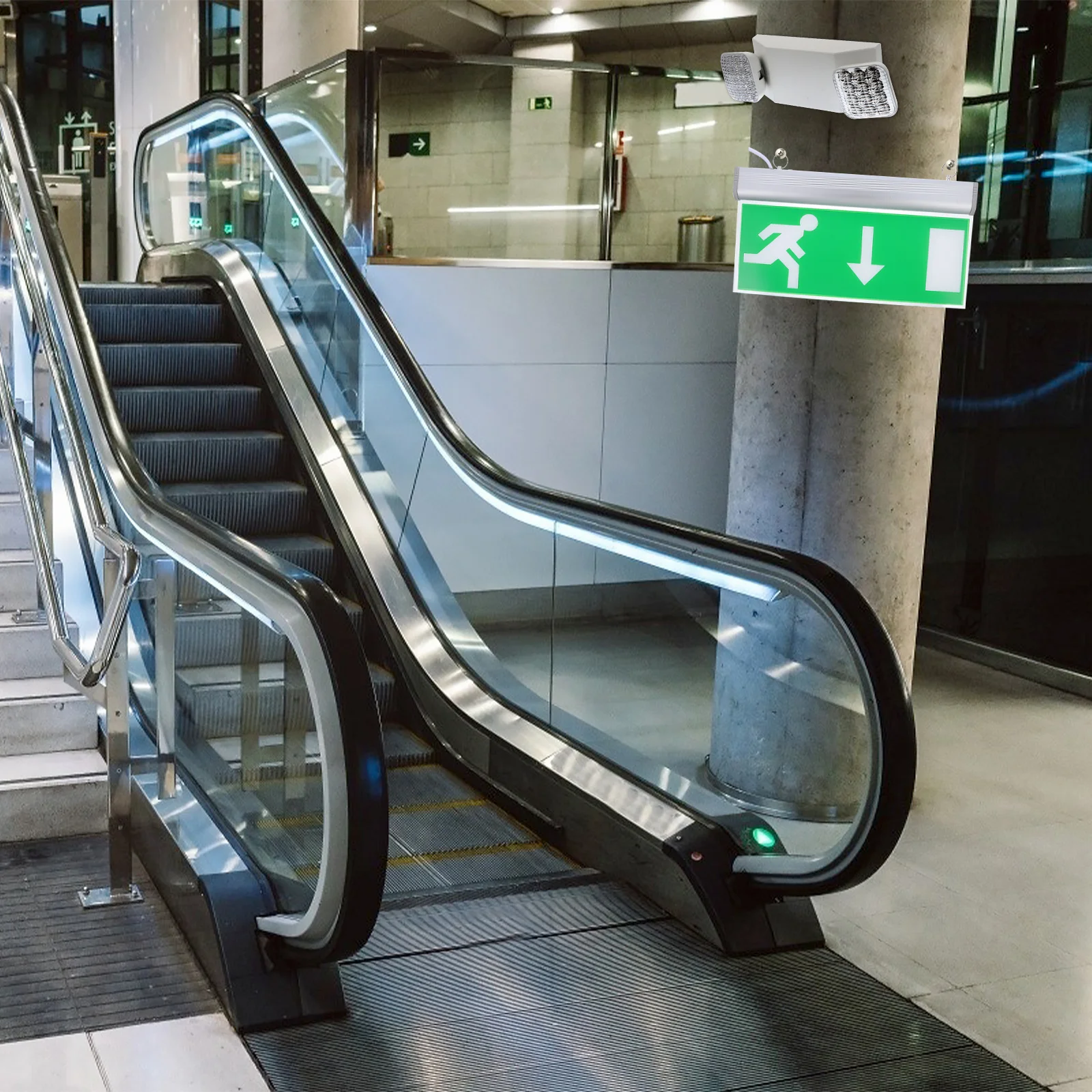 

1 шт., знак безопасности, светодиодный аварийный светильник для офисного здания, прихожей, выхода, для использования в помещении, на открытом воздухе, длительный срок службы