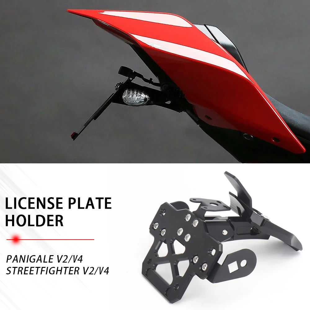 

New For Ducati Panigale V2 V4 Streetfighter V4 V2 Motorcycle License Plate Holder Fender Eliminator Registration Bracket Kit