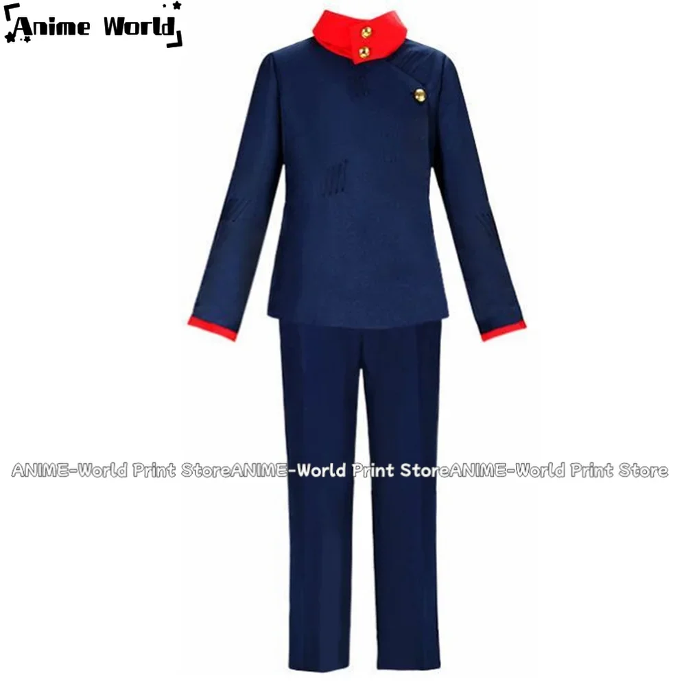 

《Нестандартный размер》Унисекс Аниме Cos Itadori Yuji Костюмы для косплея Хэллоуин Рождество Игры Партия Униформа Наборы Костюмы