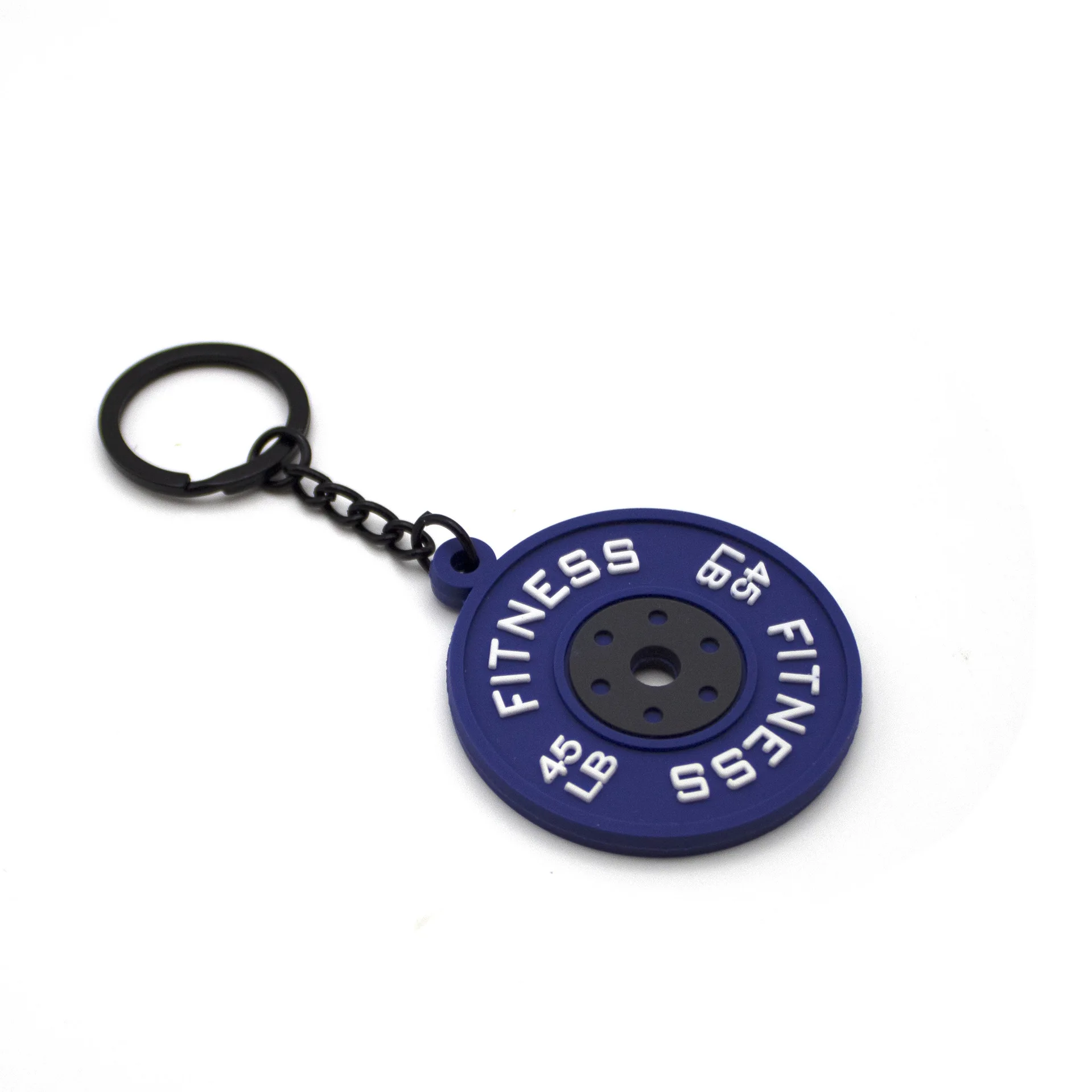 3D barbell keychain for women key ring creative car key chain PVC sports keychain key holder portachiavi llaveros bag charm